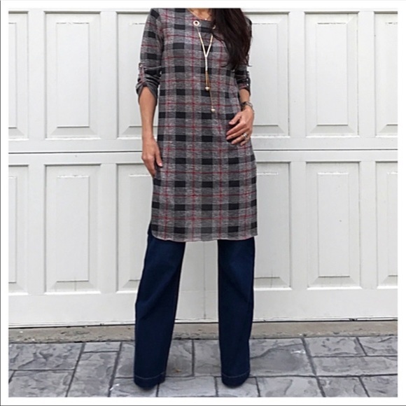 ✨LAST ONE✨ITALY plaid tunic dress - Picture 2 of 4